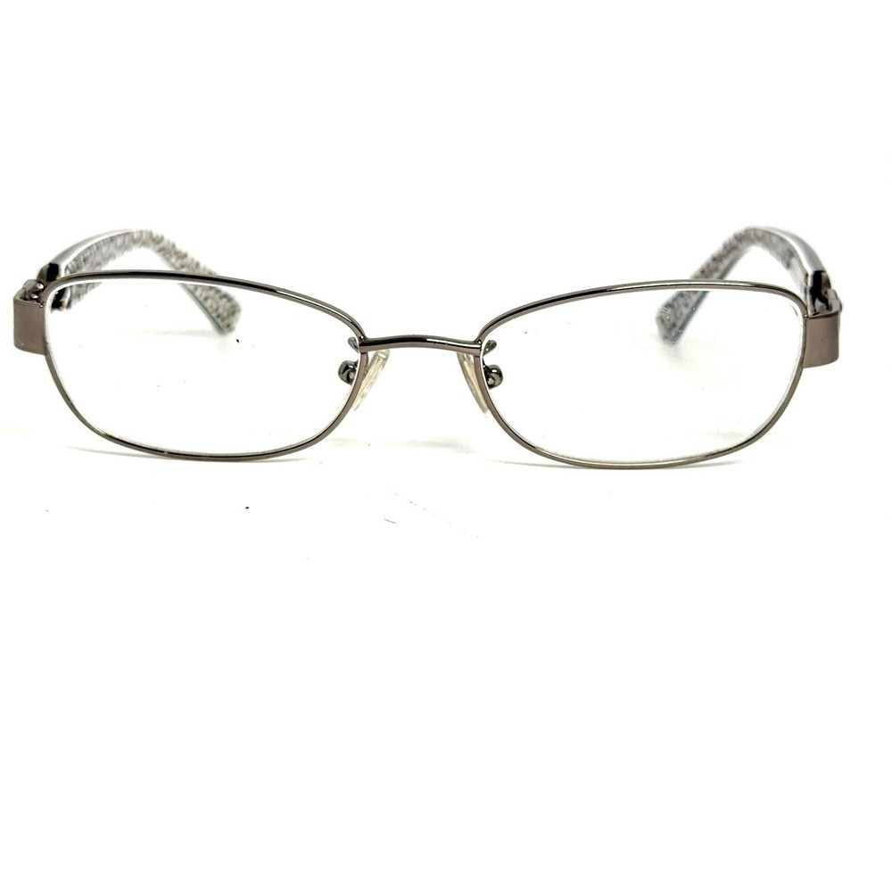 Coach HC‎ 5054 Faina Eyeglasses Dark Silver Black White Sig C 49-17-135 9186